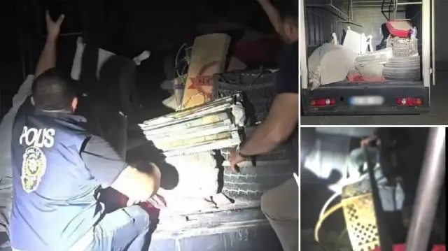 kamyonetteki gizli bolmede 11 kacak gocmen yakalandi 2 tutuklama AEQdm7rF